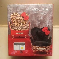 全新 / 盒損 hello kitty 凱蒂貓 景品 沙發 豹紋 珠寶 首飾 盒 黑色