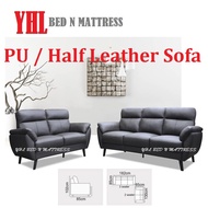 YHL Dons PU / Half Leather 1 / 2 / 3 Seater Sofa