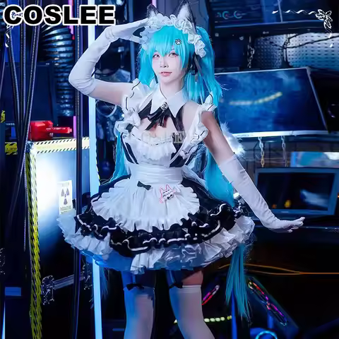 COSLEE Privaty Cosplay Costume NIKKE The Goddess Of Victory Cos Battle Maid Uniform Dress With Ear T