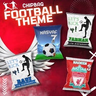chip bag chip bag tema FOOTBALL bag birthday goodies happy birthday football themes birthday theme b