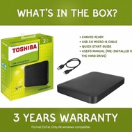 External Hard Drive Toshiba 1TB/2TB/4TB SSD 2.5 Inch (Genuine) USB3.0 External Hard Drive
