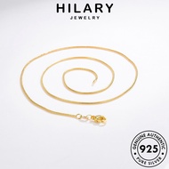 HILARY JEWELRY Leher Perak Accessories Women Perempuan Rantai Necklace Silver Chain For Pendant 925 Korean Sterling 純銀項鏈 Original Gold N73