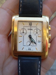 jam tangan jovial chronograph Swiss eta model tank second preloved original