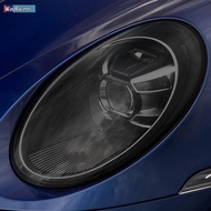 2 Pcs Car Headlight Protective Film Headlamp Transparent Black TPU Sticker For Porsche 911 992 Carre