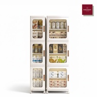 Slim Storage Cabinet with Drawers – Narrow Plastic Organizer Shelf for Kitchen & Bathroom