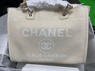 Chanel deauville small tote細碼/shopping bag/白色