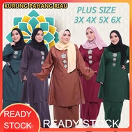 Ready Stock Baju Kurung Pahang Riau Plus Size 3XL-5XL High Quality Cotton