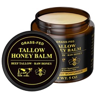 BeefTallowfor,5OZTallowandHoneyBalm|OrganicGrass-FedWhippedBeefTallow,DeepMoisturizingFacial&BodyBal