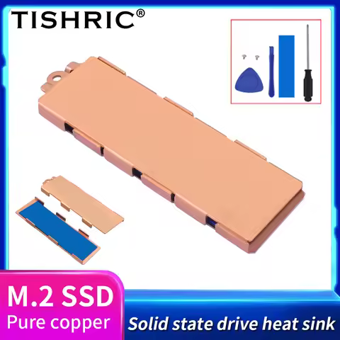 TISHRIC M2 SSD Radiator Pure Copper M.2 Solid Universal Heat Sink Cooler Support M.2 2230 2240 2260
