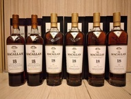 【永恆延續M18的愛整套： 香港行貨Macallan 18雪梨桶2016，2017，2018，2019，2020，2021】MACALLAN 18 years 2016，2017，2018，2019，