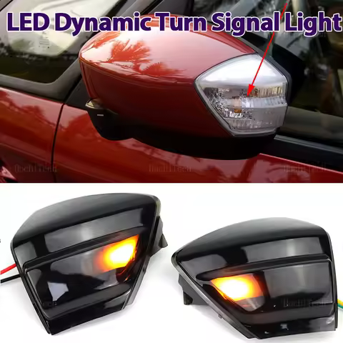 2pcs Car Side Mirror Blinker Indicator Lamp LED Dynamic Turn Signal Light for Ford S-MAX CD340 Kuga 