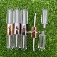 6ml 2in1 dual end lip gloss tube makeup plastic bottle lip glaze lipstick tubes eyeliner lip oil plu