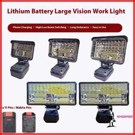【COD】Suitable for Makita Dayi wrench tool battery universal DIY outdoor lighting LED work light rech