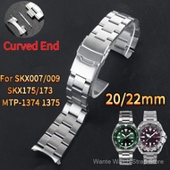 20mm 22mm Stainless Steel Watch Strap For 5 SKX007 SKX009 SKX175 SKX173 MTP‑1374 MTP‑1375 Wristband 