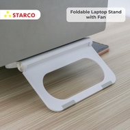 Starco 2 in 1 Foldable Laptop Stand Double Cooling Fan Meja Laptop