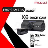 🔥READY STOCK 🔥IROAD X6 Dual-FHD Dash Cam FHD 2-channel Sony Starvis Real HDR time lapse wifi wide an