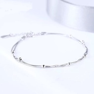 银饰配件手链手镯WEIJUNXIAO Silver bracelet female s999 sterling silver simple student girlfriends couple bir