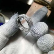 Free Shipping Finger Ring 999纯银手工 花丝戒指女男宫廷花丝戒简约食指对戒ck小素圈指环 Cincin
