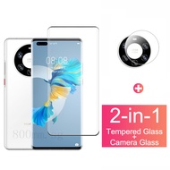 Huawei Mate 40 Pro+ Tempered Glass Screen Protector For Huawei Mate 20 30 40 P40 P30 P20 Pro Lite Full Coverage Glass Film Screen Protector + Camera Lens Glass Protector