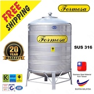 FORMOSA SUS 316 VERTICAL ROUND BOTTOM WITH STAND S/STEEL WATER TANK