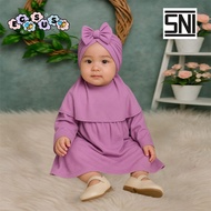 (EGSUS) Gamis Hijab Turban Bayi Pakaian Setelan Baju Anak perempuan Bayi & Balita (0-2 Tahun) Millo