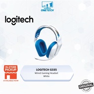 Logitech G335 Wired Gaming Headset With Comfortable Headband & Flip to Mute Microphone-White / Black
