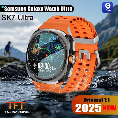 Original SK7 Ultra Smart Watch For Galaxy 7 AMOLED 5.3 BT IP67 Wireless Charger Sport Bluetooth Call