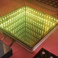 Guangdong Spring Floor Vibrating Stage Bar KTV Colorful DJ Table Floor Full Color Trampoline Bar Tab