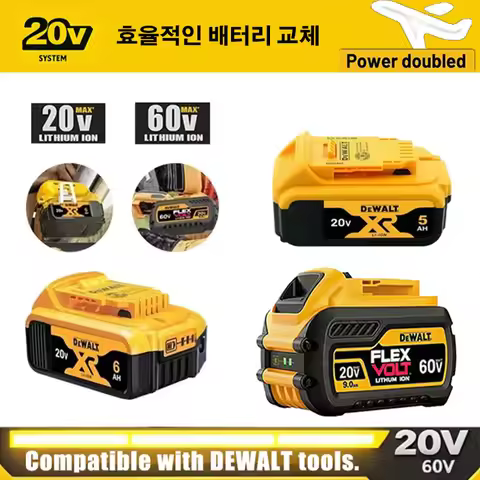 Authentic Original 20V XR Lithium Ion Battery 2.0 5.0 6.0 9.0Ah DCB203 DCD805 For Dewalt Cordless Po