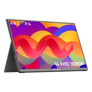 ARZOPA Portable Monitor, 14.0" Ultra Slim Portable Laptop Monitor FHD 1080P External Display with Du