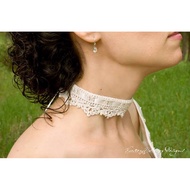 Lace choker necklace pastel necklace