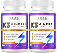 (2 Pack) K3 Spark Mineral Pills by Zelso Nutrition, Advanced K3Spark Pill Formula for Men and Women