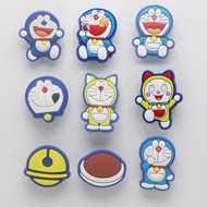 Doraemon PVC Soft Rubber Shoes Flower Crocs Buckle Garden Shoes Decoration Crocs Charm Jibbitz croc 