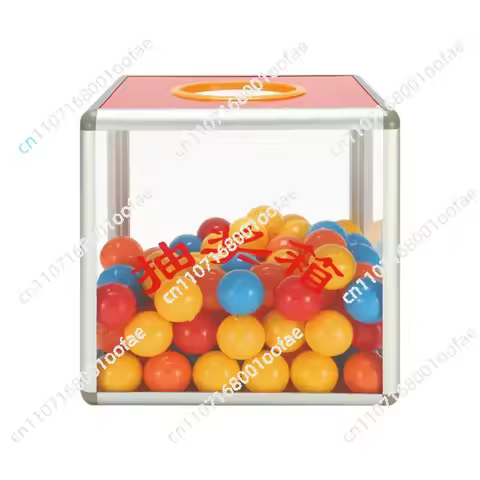 Lottery Lucky Box Donation Ballot Box Square Raffle Ball Game Box Transparent Ticket Holder Fundrais
