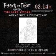 AOT Postcard Levi Ackerman (Special Merch CGV Postcard Levi)