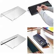 DELMER Acrylic Keyboard Stand, Clear Ergonomic Design Computer Keyboard Holder, Working At Home Tilted Mutli-Purpose Portable Keyboard Tray Home