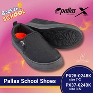 100% Original PALLAS JAZZ 205-024BK Pallas X-Series School Shoes Slip OnBlack Shoe | Kasut Sekolah P