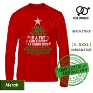 Christmas T-shirt, santa claus, santa claus, merry christmas long-sleeved shirt