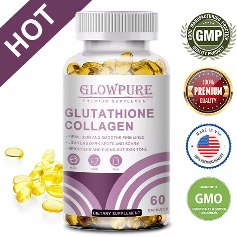 Glutathione Collagen Capsules for Skin Tone Support, Antioxidant, and Daily Beauty Care with Vitamin