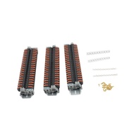 jupitershopss DIN Rail Terminal Kit 3 Pcs Flame Retardant Wire Connector with 6 Marker Strips for 28