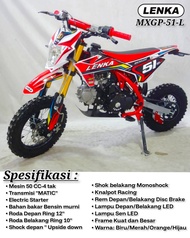 Motor Trail Bensin LENKA MXGP 51L / MXGP 51 L 50CC 4 Tak