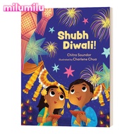 เคสแข็งสมุดวาดภาพระบายสีสำหรับเด็ก Milu Shubh Diwali หนังสือภาษาอังกฤษของแท้