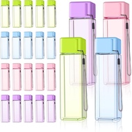 Mwellewm 24pcs 17oz Large Capacity Water Bottle, Reusable Leak-Proof Plastic Water Bottle, Transpare