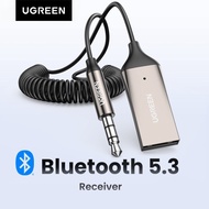 UGREEN Aux Bluetooth 5.3 Receiver Built-in Microphone for Car Speaker and Home Audio Model:  70601