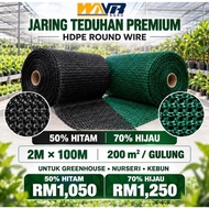 WNR Agro Jaring Teduhan HDPE MOnofilament Round Wire 2Mx100M I Shade Net Greenhouse I 50% Hitam I 70