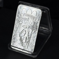 American "Walking Statue of Liberty" 1 oz Gold/Silver Bar Square Replica Commemorative Coin Chinese 