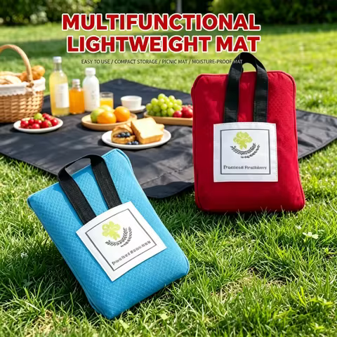 2pcs Picnic Mat Ultra-thin Moisture Resistant Waterproof Sandproof Mat Ultra Lightweight Foldable Po