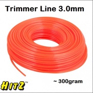 HITZ 3MM X 300 GRAM GRASS CUTTER TRIMMER LINE (orange)