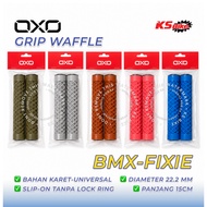 OXO HFT 058A Waffle 15cm 22.2mm Rubber Handlebar Grip BMX MTB Mountain Folding Fixie KS Bike Cirebon