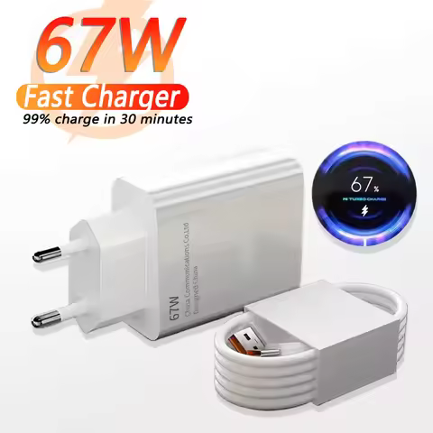 For Xiaomi 67W USB Super Fast Charger Power Adapter 6A Type-C Cable Quick Charge Applicable to Xiaom